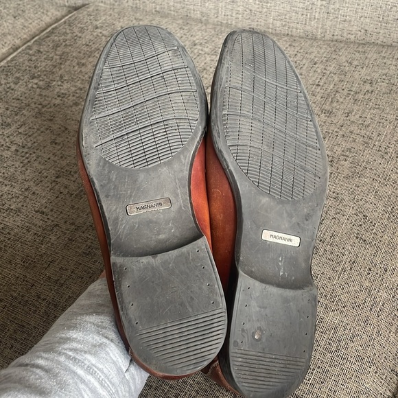 Magnanni Men's Silvano Apron Toe Bit Loafers Tan Leather Loafers Size 12 - Picture 14 of 17